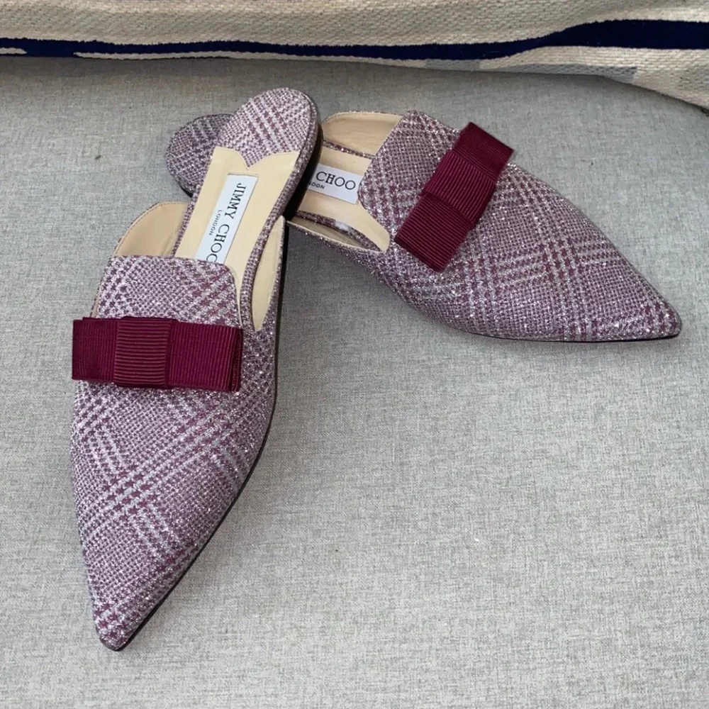 Jimmy Choo galaxy flat pointed bow SIZE 41 NWT - Picture 7 of 10